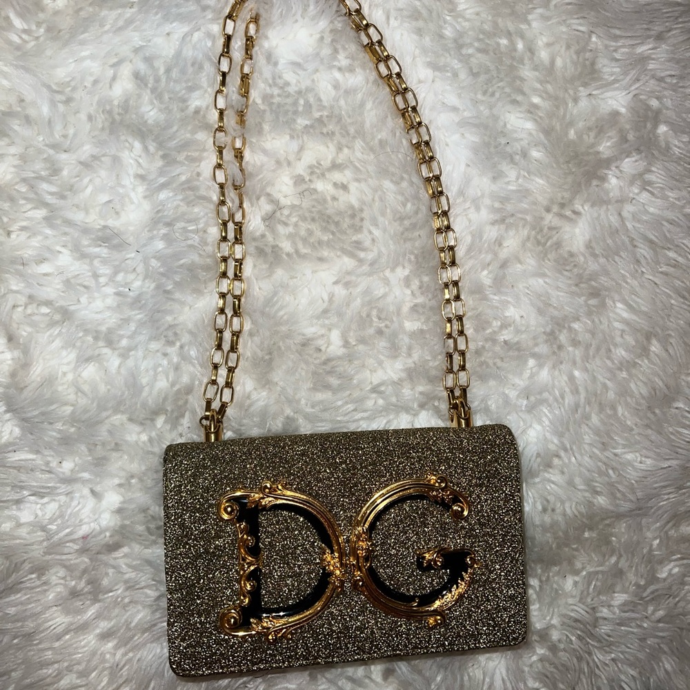 Authentic Glitter gold D&G bag